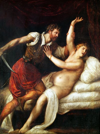 De Verkrachting van Lucretia door Tiziano Vecelli